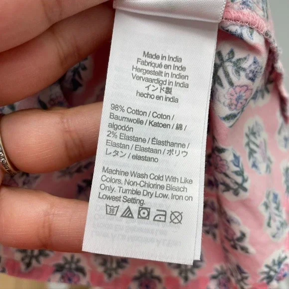 J Crew Printed Collared Mini Shirt Dress Womens 2 Coquette Teacher Girly Easter - Picture 12 of 14